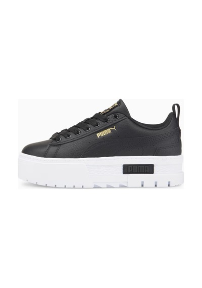 Puma Mayze Leather Kadın Deri Sneaker Black Black