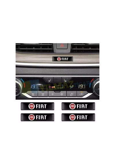 Fiat Logo Arma Yan Ayna Vites Torpido Konsol Damla Sticker