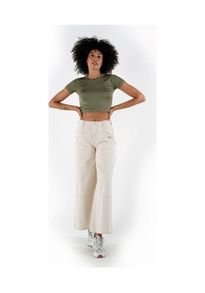 Alexandergardı Bisiklet Yaka Crop T-shirt B24-326a 001