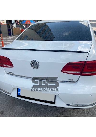 Volkswagen Passat B6 - B7 - B8 Type 2006 - 2020 Uyumlu Bagaj Üstü Spoiler Piano Black