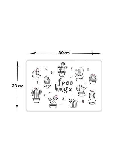 Decorita Cam Kesme Tahtası|Free Hugs|20cm x 30cm