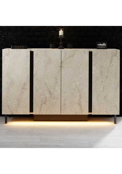 Paris Siyah Demir Ayaklı Rgb Led Işık Sistemli Traverten Konsol Traverten - Siyah Paris Siyah Demir Ayaklı Rgb Led Işık Sistemli Traverten Konsol Traverten - Siyah