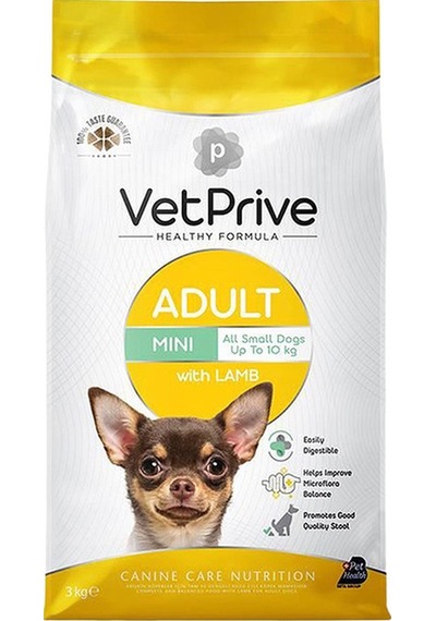Kuzu Etli Mini Ve Küçük Irk Yetişkin Köpek Maması 3 Kg