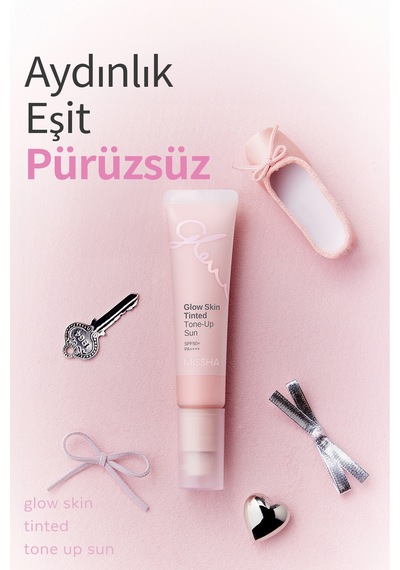 Missha Glow Skin Tinted Tone-Up Sun Pürüzsüzleştirici Aydınlatıcı ve Ton Eşitleyici Güneş Kremi SPF50+ Pa++++ 30 ML
