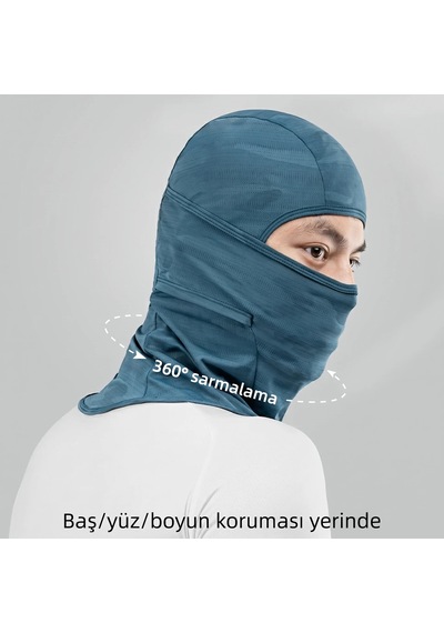 Rockbros Yazlık Buz İpek Balaklava Yüz Maskesi Siyah