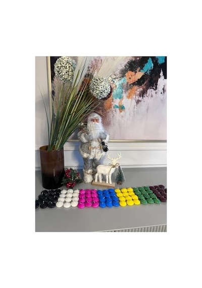 Minimal 30 Adet Sarı Küçük Suda Yüzen Mum, 92500067657543 Çok Renkli