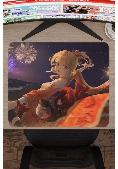 Yoimiya Genshin Impact Anime Gacha V4 - 48x40 Xl Gaming Mouse Pad Fare Altlığı