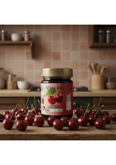 400 Gr %65 Meyveli Doğal Vişne Reçeli