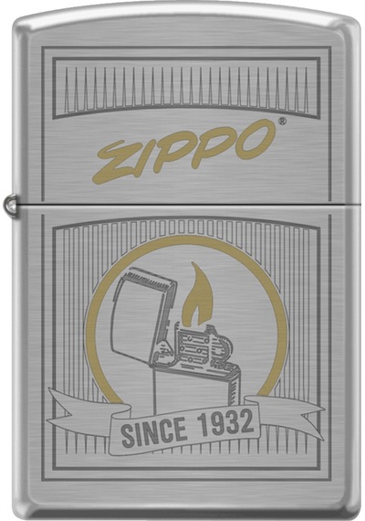 Zippo Zippo Vintage Poster Design Çakmak - 200-123668 Gri