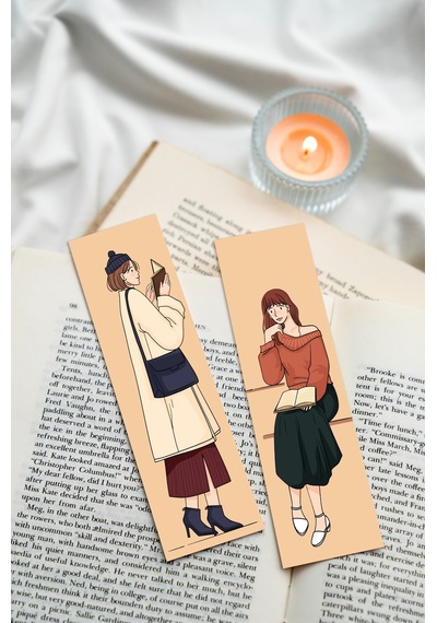 Kadın Peace Çiçek Tasarım 10 Adet Kitap Ayraç Seti PYTKAYRAC47