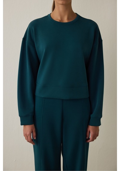 Penti Koyu Yeşil Modal Şardonlu Sweatshirt