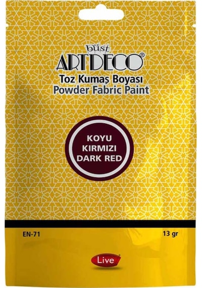 Artdeco Toz Kumaş Boyası 13 Gr. Koyu Kırmızı 1107