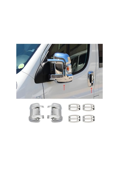 Peugeot Boxer Krom Kapı Kolu 4 Kapı +ayna Kapağı Abs 2 Parça 2006 Ve Üzeri