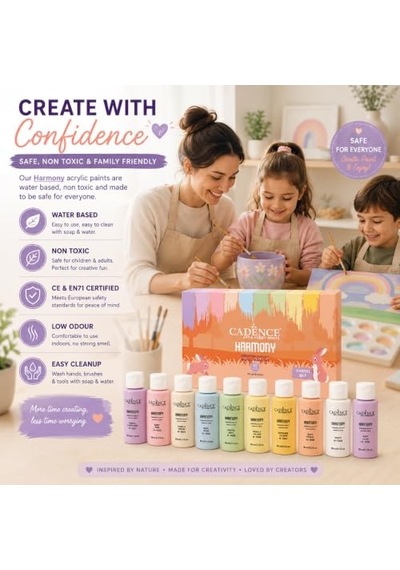 Harmony Akrilik 10'lu Set Pastel Renkler 59ml 0,15 L