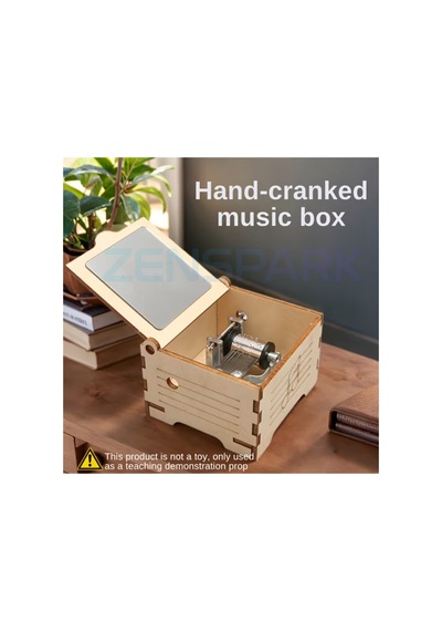 Dıy Ahşap Müzik Kutusu Model Kit Dıy Eğitim Seti Sürtünme Ve Titreşimle Ses Prensibi Pilsiz