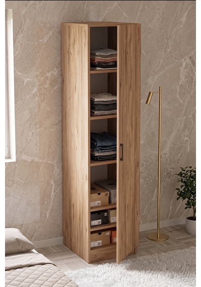 Royem Gardrop Elbise Dolabı Raflı Elbise Dolabı Çam