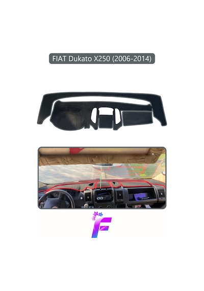 Fıat Ducato 2006-2014 Torpido Örtüsü Güneşten Korur Kolay Montaj Tam Uyum Tam Koruma E50