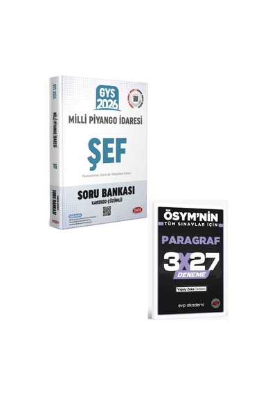 Data 2026 Gys Milli Piyango İdaresi Şef Soru Bankası+ Evp Akademi Paragraf