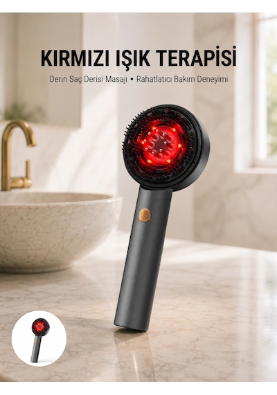 Saç Büyüme Destekleyici Elektrikli Masaj Tarak Yağ Aplikatörlü Yeni Nesil