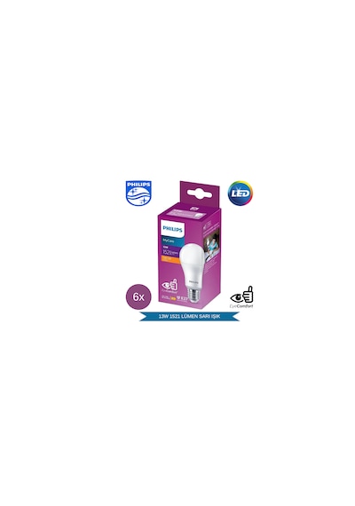 Philips Mycare Led Lamba 13w - 100w 2700k Sarı Işık 1521 Lümen 6 Adet