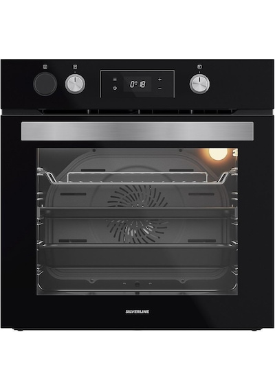 Silverline BO65P4B01 - CS5700E6B01 - 3420 Classy Siyah Cam Ankastre Set