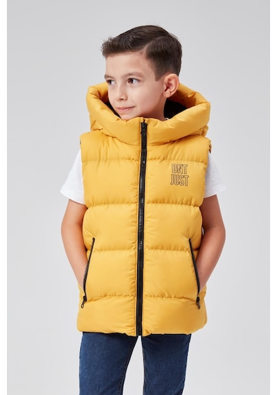 Benitto Kids Kapüşonlu Erkek Çocuk Şişme Yelek 51311 Hardal