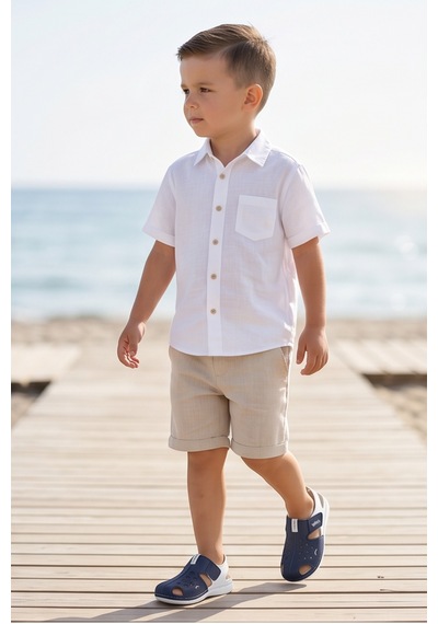 Breezewalk Hafif Ve Esnek Tabanlı Delikli Erkek Çocuk Lacivert Beyaz Sandalet - Cırt Cırtlı Arka... Breezewalk Hafif Ve Esnek Tabanlı Delikli Erkek Çocuk Lacivert Beyaz Sandalet - Cırt Cırtlı Arka...