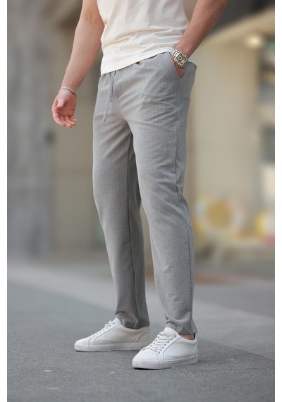 Madmext Gri Regular Fit Erkek Pantolon E6572