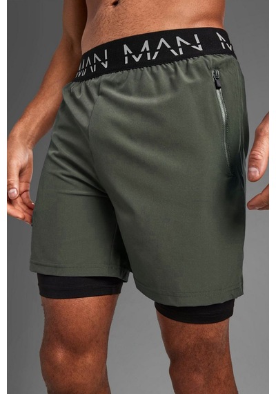 Nature The Brand 3 Lü Paket Unisex Gym Ve Fitness Astarlı Taytlı Şort Yazılı Lastik Karışık