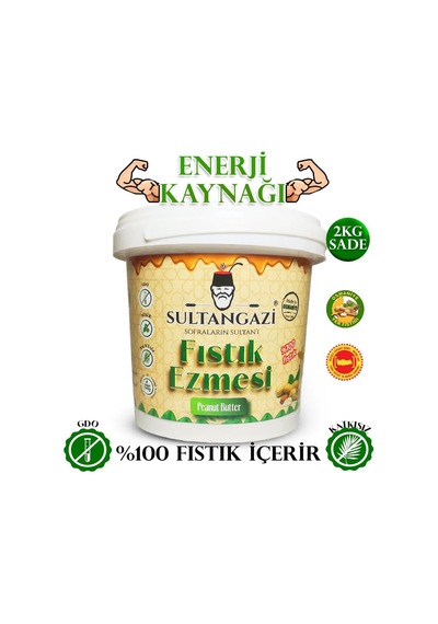 Fıstık Ezmesi Şekersiz Katkısız Ve%100 Doğal 2 Kg