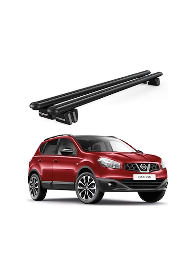 Pençe Nissan Qashqai J10 Ara Atkı 2007-2013 Uyumlu Siyah Ara Atkı Port Bagaj Tavan Barı