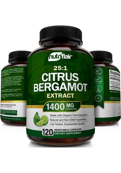 Nutriflair Organic Citrus Bergamot 1400mg 120 Caps Aromasız