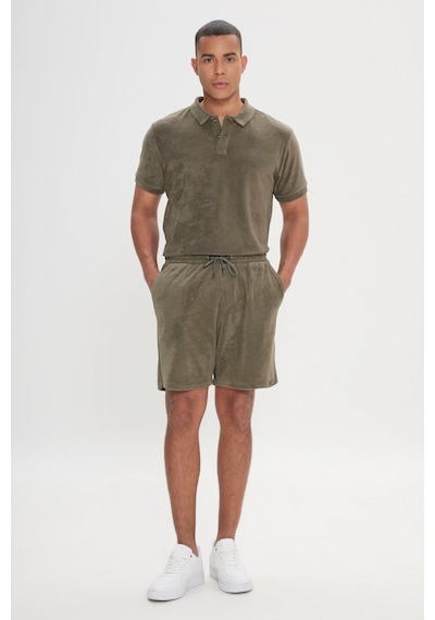 Ac&Co / Altınyıldız Classics Ac&Co / Altınyıldız Classics Standart Fit Normal Kesim Havlu Şort 534685543 Haki