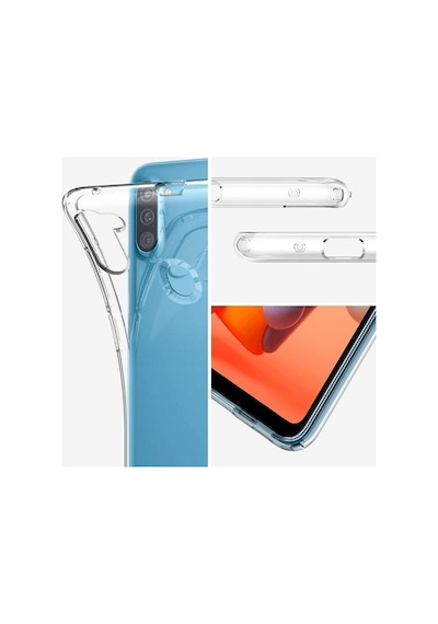 Spigen Samsung Uyumlu Galaxy M11 / A11 İle Uyumlu Kılıf Liquid Crystal Sararmaya Dayanıklı İnce Şeffaf Kapak - Acs00856 Spigen Tr Garantili