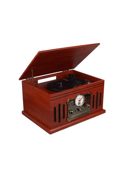 Magicvoice F39 Retro Vintage Çanta Pikap - Cd - Kaset - Radyo - Bluetooth - Aux - Usb Mp3 Çalar Beyaz - Çok Renkli