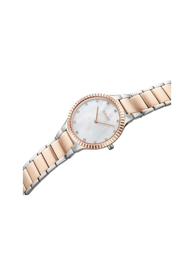 Obaku Denmark V292lxzwsh Quartz Çelik Rose/gri Sedef Kadran 31 Mm Kadın Kol Saati Gri