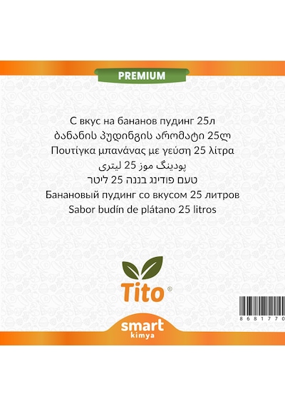Premium Muzlu Puding Aroması 25 Litre