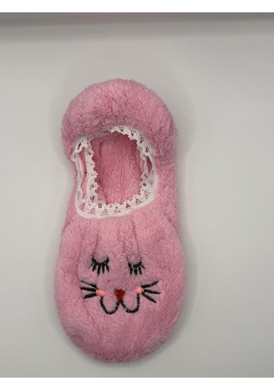 Ozzy Socks Kadın Pembe Kedi Desenli Uyku Patik Çorap 3'lü Paket Pembe2
