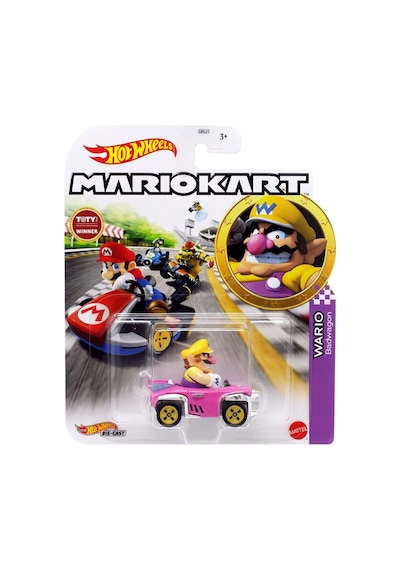 Hot Wheels Mario Kart Karakter Araçlar Warıo Grn22 Çok Renkli
