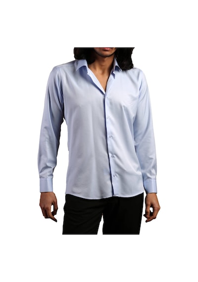 Dicotto Mavi Dar Kesim Micro Kumaş Kol Düğmeli Slim Fit Erkek Gömlek - 201-4 001