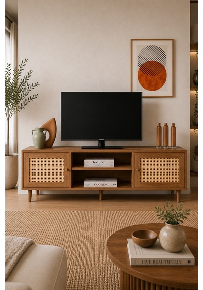 Renazzo %100 Mdf Casa Hazeran Tv Ünitesi Atlantik Çam 180x50 Cm