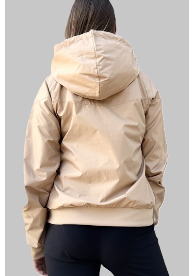Nike Sportswear Windrunner Jacket Kadın Kapüşonlu Spor Ceket Bej Bej