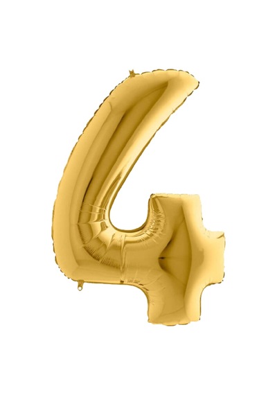 Gold Folyo Balon 4 Rakamı 40 CM