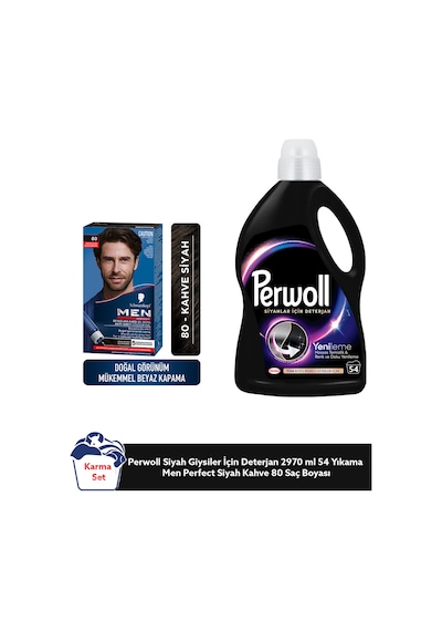 Perwoll Siyahlar İçin 2,97l + Men Perfect Siyah Kahve 80 Saç Boyası Kıyafet Ve Kişisel Bakım Seti set-hnkdtj-5350-6381 2750 ML