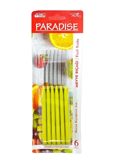 Paradise Paslanmaz Çelik Meyve Bıçağı Seti, Pembe