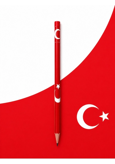 Türkiye Desenli Kurşun Kalem 2b Fatih 12 Adet Çok Renkli