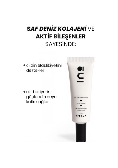 Cilt Tonu Eşitleyici Saf Kolajen Yüksek Korumalı 02 Medium Spf50+ Yüz Güneş Kremi 50 Ml