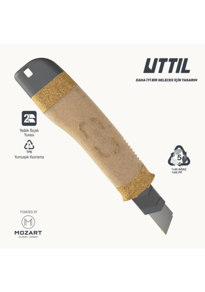 UTTIL Aura Natura Nmuk09-an %40 Ağaç 18 Mm Pro Maket Bıçağı