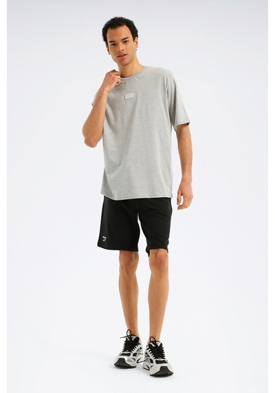 Reebok Sılıcone Badge T-shırt Gri Erkek Kısa Kol T-shirt 000000000102345103