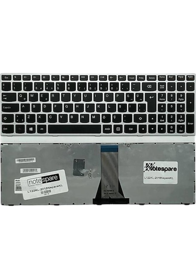 Lenovo Uyumlu Z5070 Type 80e7, Z50-70 Type 80e7 Klavye Tr Gümüş Gri